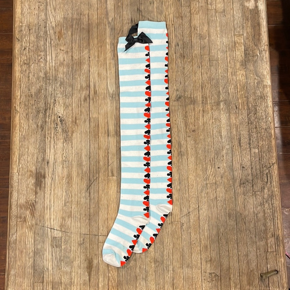 NWOT Alice in Wonderland socks - over the knee